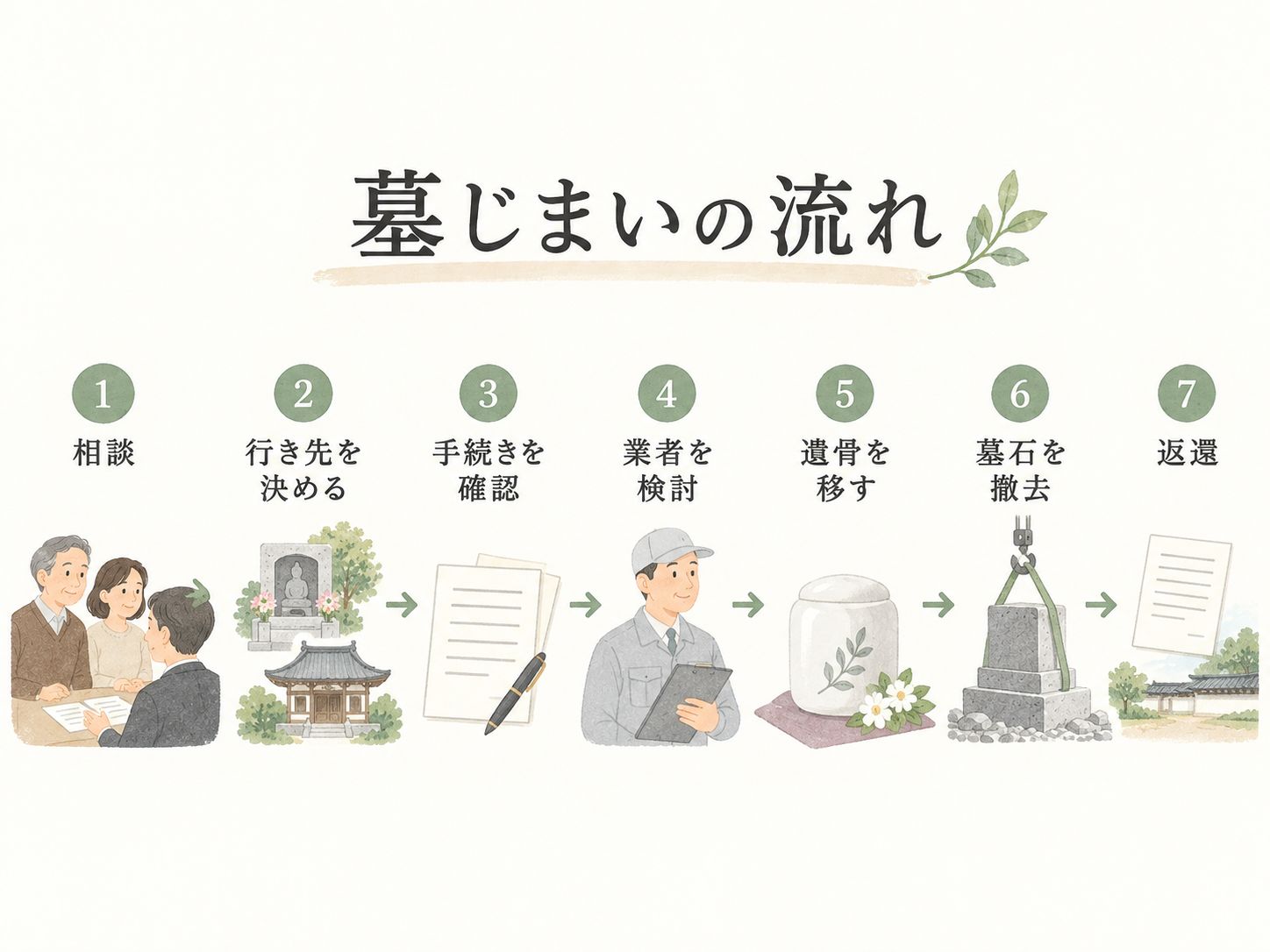 墓じまいの流れ_7つの手順