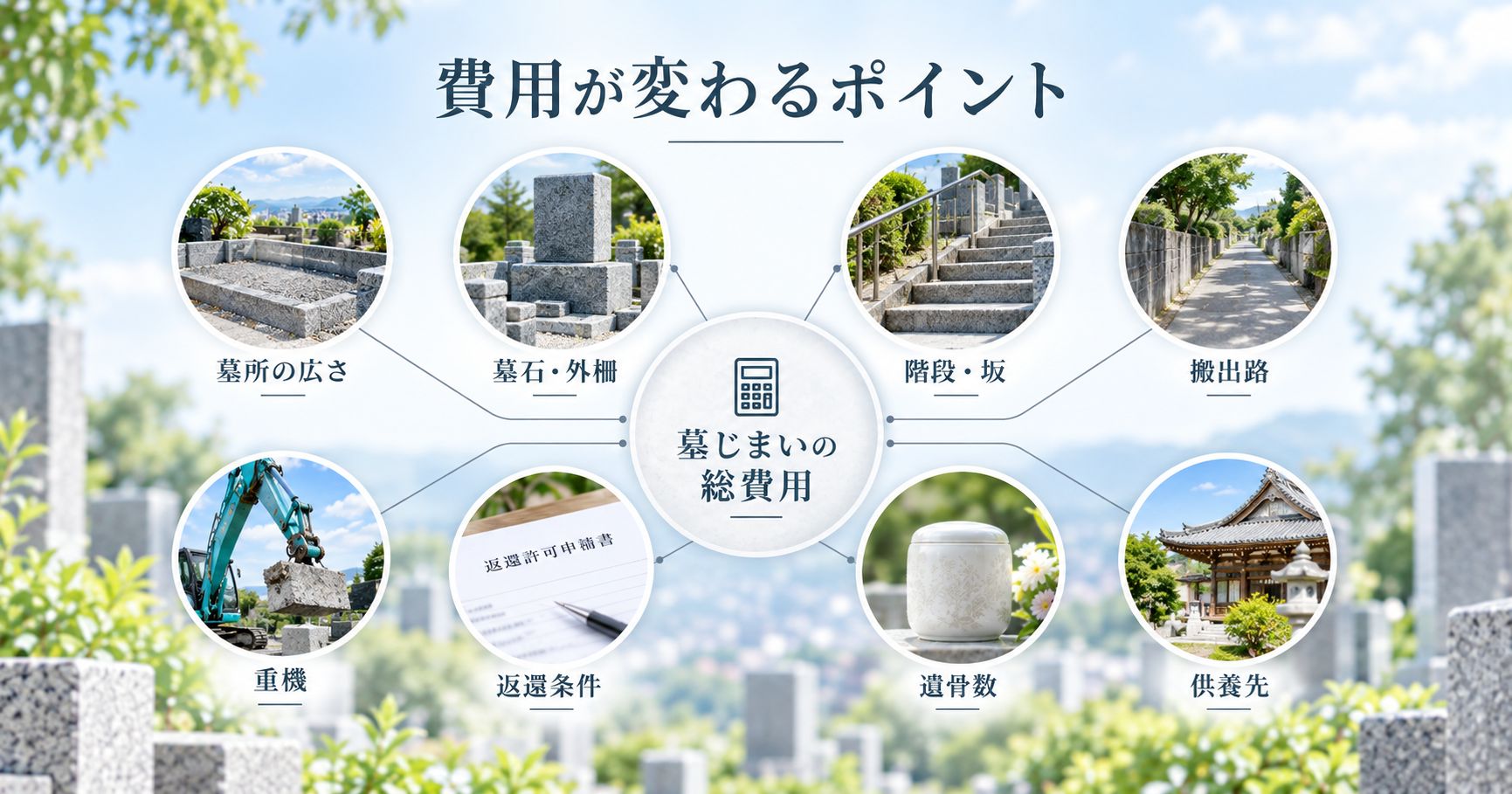 墓じまい費用が変わる条件