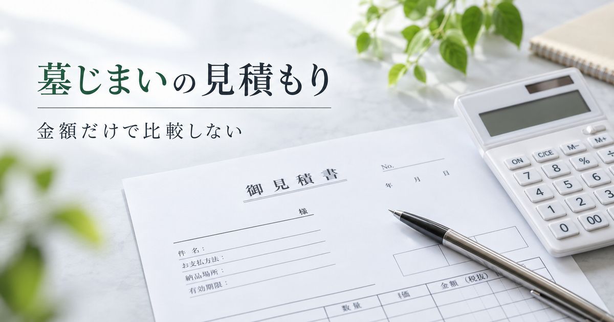 墓じまいの見積もり