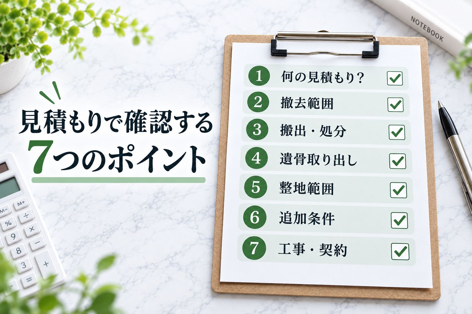 見積もりで確認