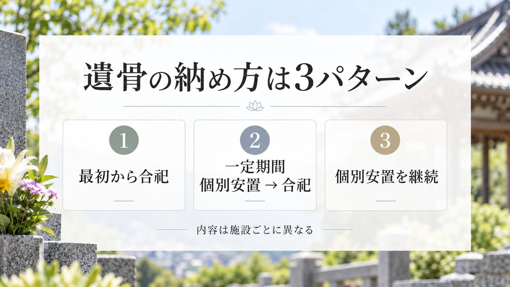 永代供養では遺骨をどのように納める?