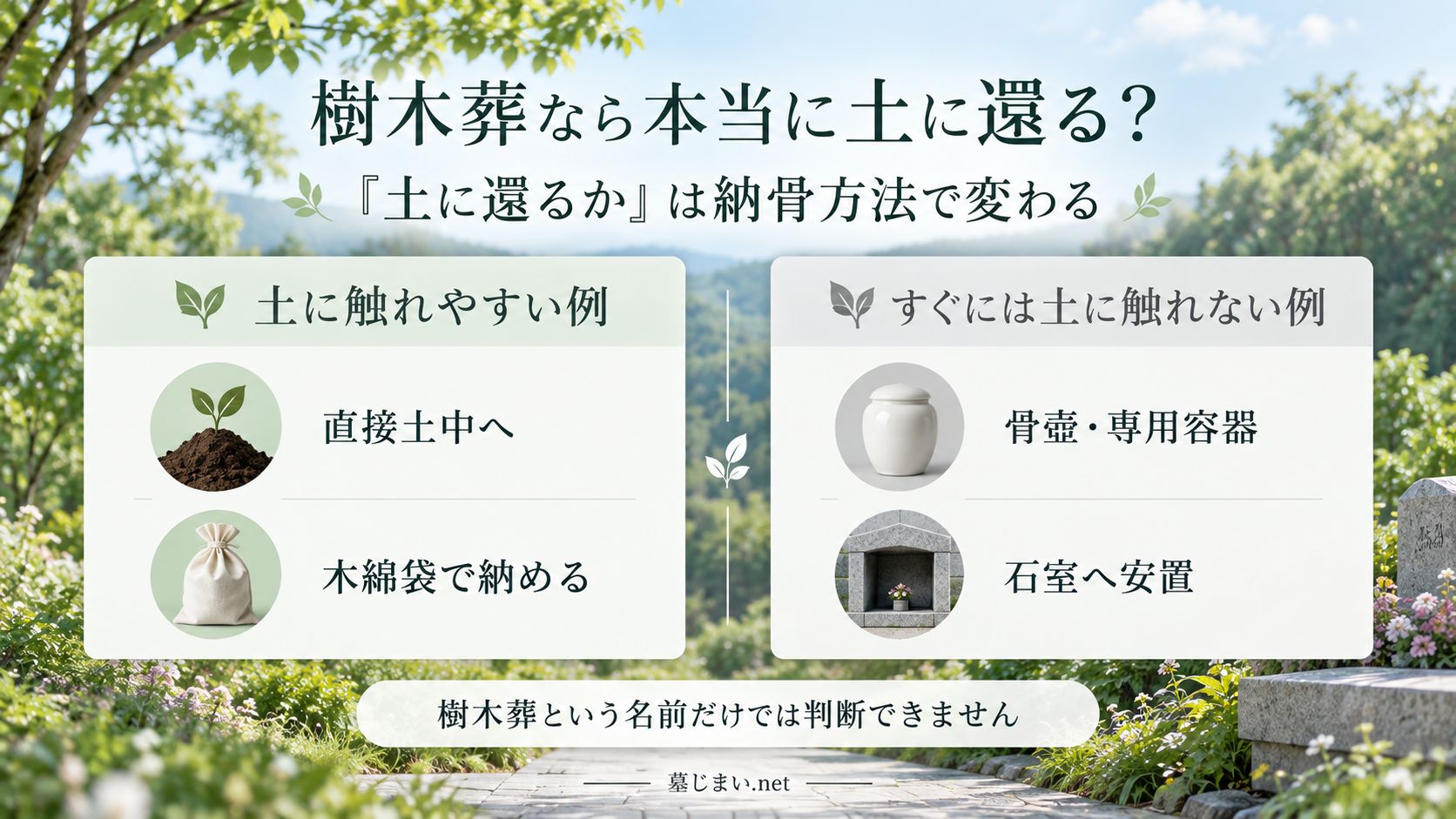樹木葬なら本当に土に還る?