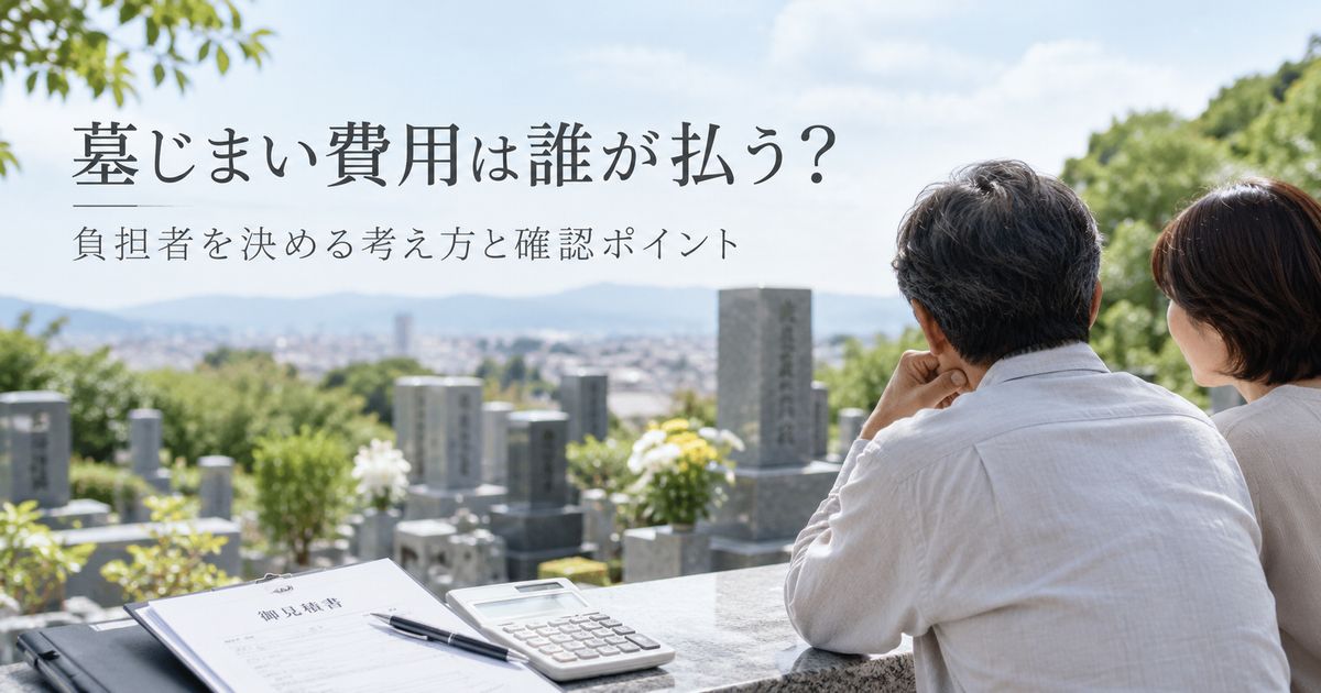 墓じまい費用は誰が払う？