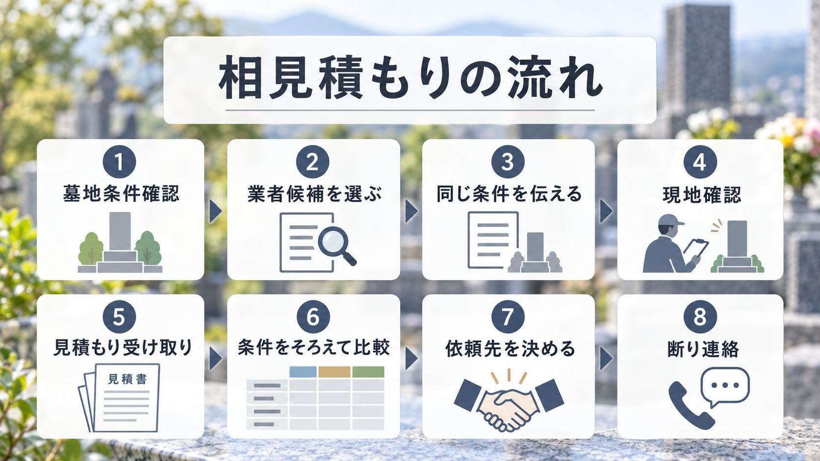 相見積もりを取る前に墓地管理者へ確認する