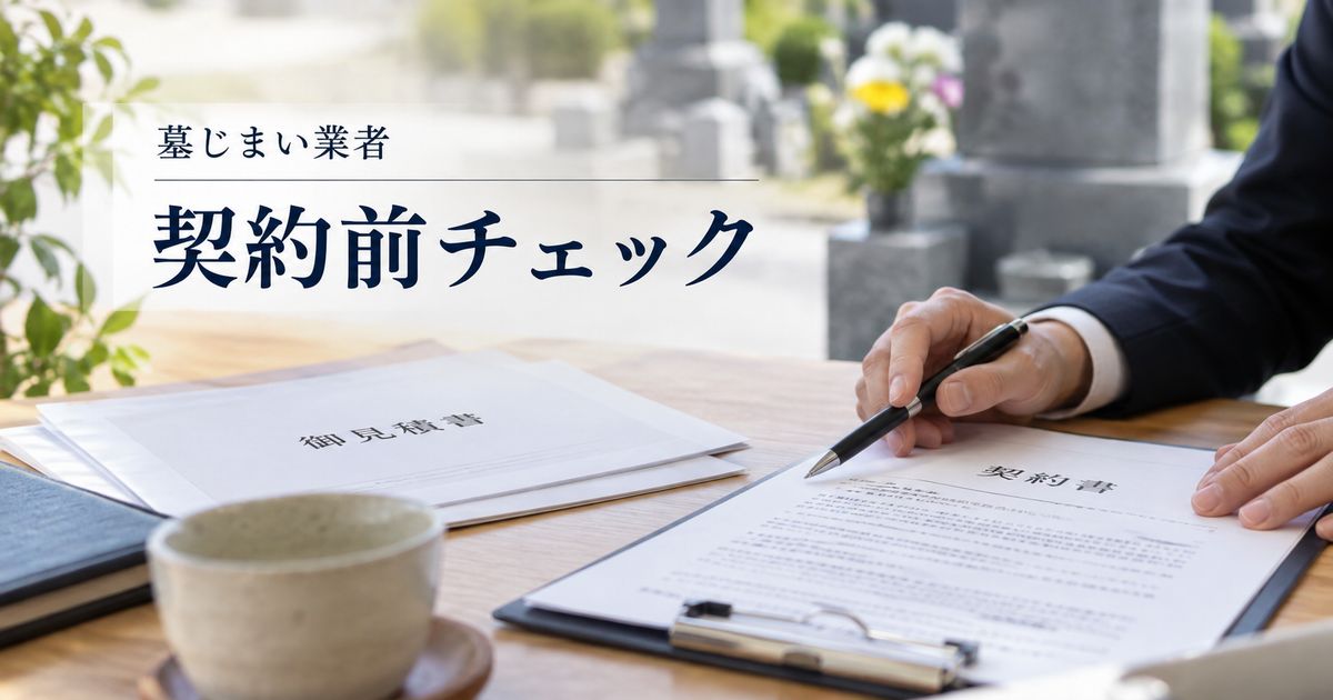 墓じまい業者との契約前チェック