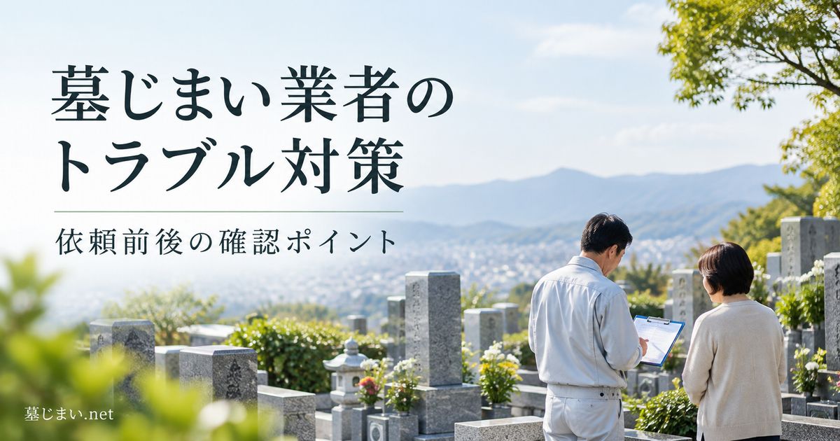 墓じまい業者とのトラブルを避けるには