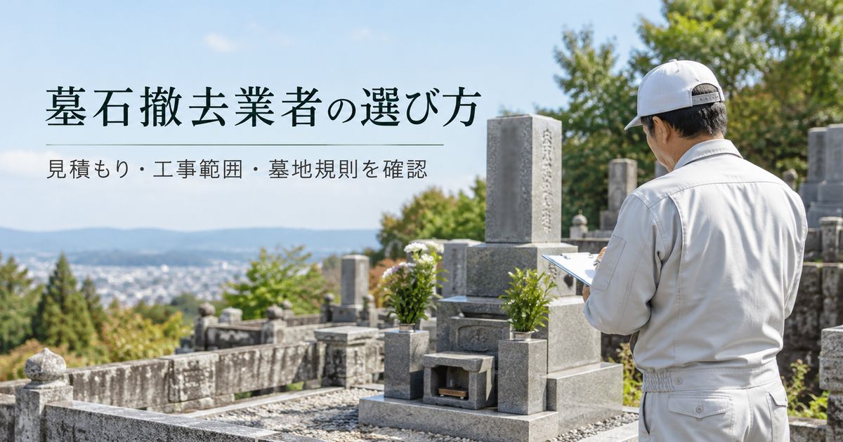 墓石撤去業者の選び方
