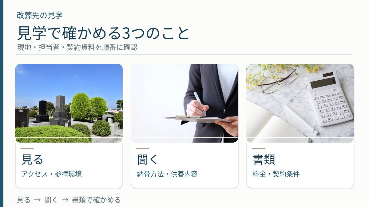 改葬先を見学する前に準備しておきたいこと