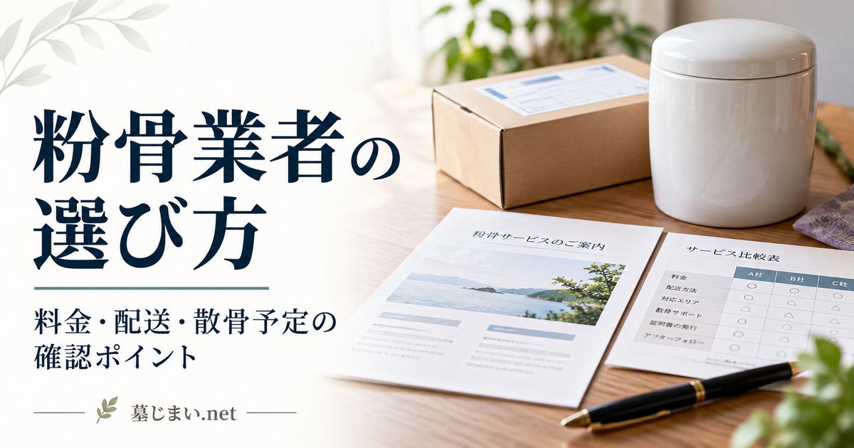 粉骨業者の選び方